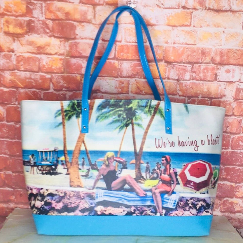 Maurices Large Coated Canvas Retro Beech Tote